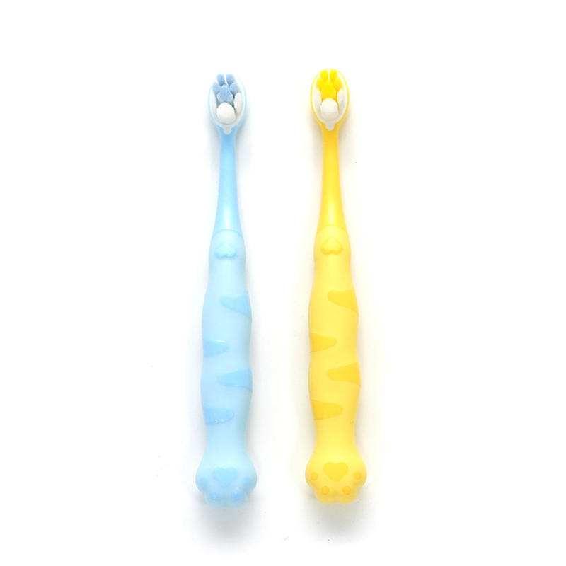 PP/TPE Cat-Claw Style Handle Ultra-fine Soft PBT Bristle Mini Pambata Deep Cleaning Elegant Color Toothbrush